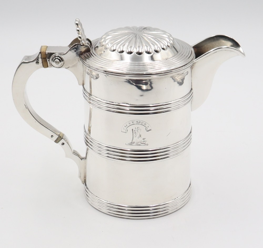 antique scottish silver beer jug