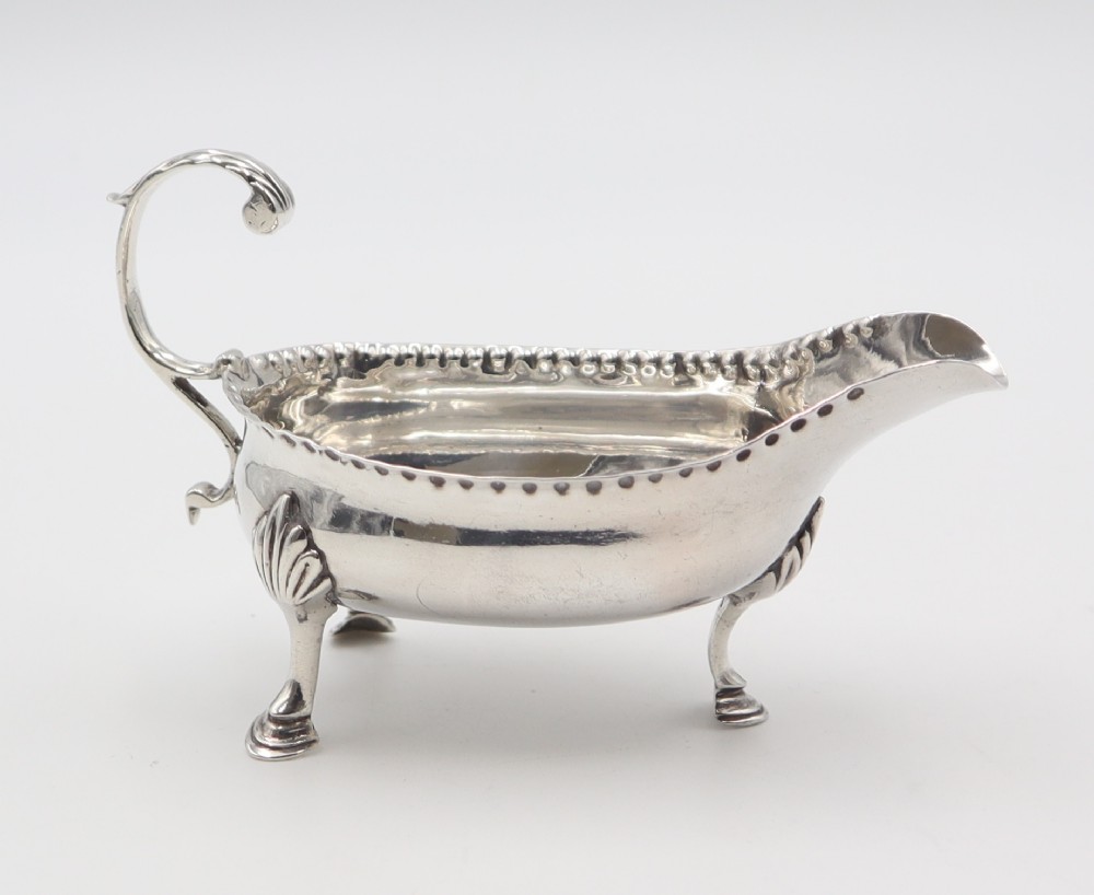antique silver cream boat