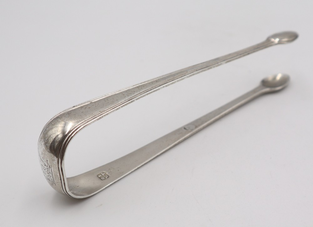 pair of antique silver sugar tongs