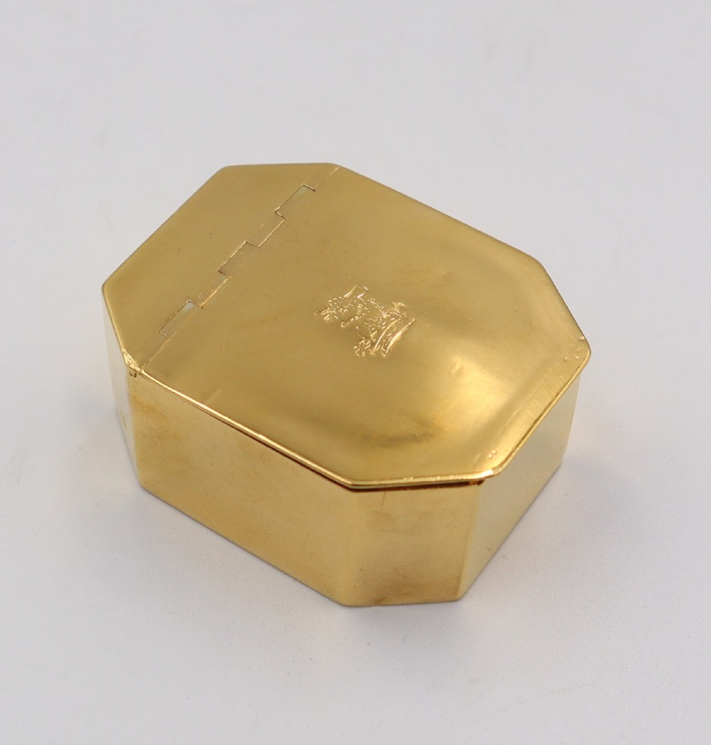 antique silver gilt snuff box