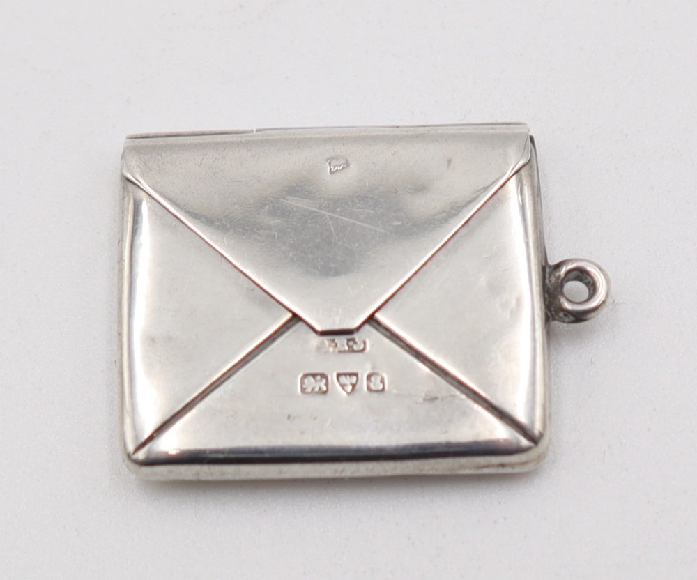 antique silver stamp case