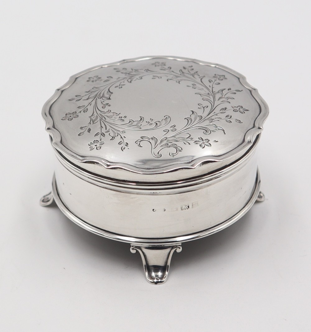 antique silver trinket box