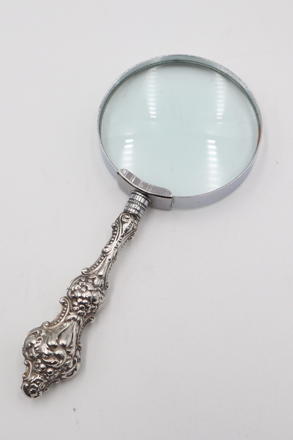 antique silver magnifying glass