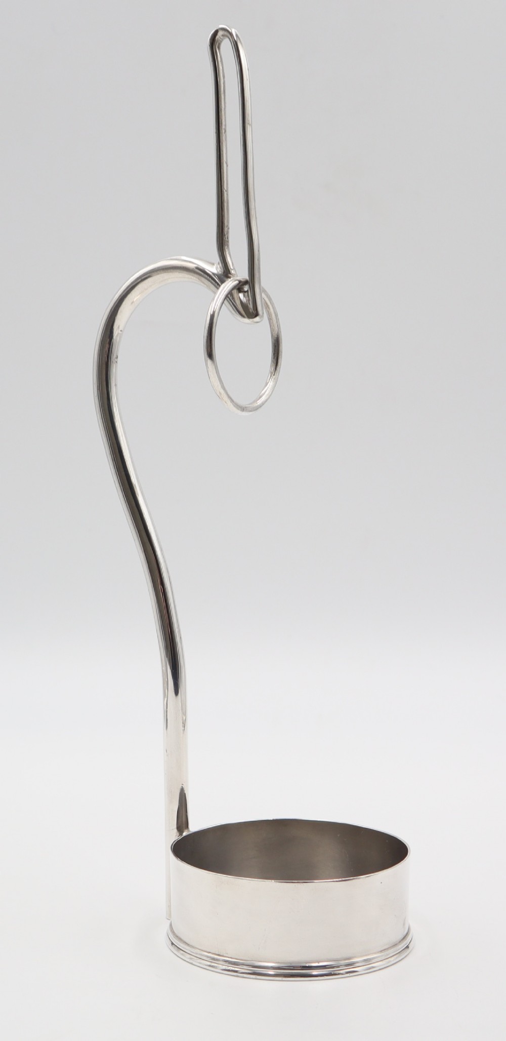 antique silverplated wine bottle holder